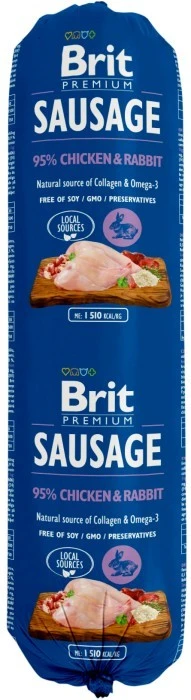 Brit Premium Chicken & Rabbit -koiranmakkara 800 G X 12 2 Brit Premium Chicken & Rabbit -koiranmakkara 800 G X 12 - Image 2
