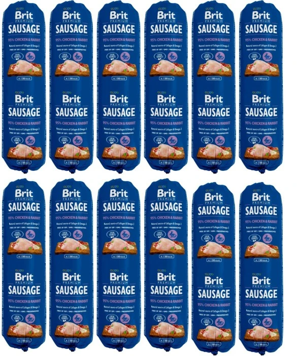 Brit Premium Chicken & Rabbit -koiranmakkara 800 G X 12 1 Brit Premium Chicken & Rabbit -koiranmakkara 800 G X 12