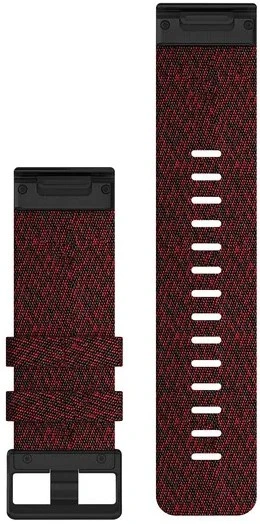 Garmin Fenix 6X QuickFit 26mm Watch Band Heathered Red Nylon 2 Garmin Fenix 6X QuickFit 26mm Watch Band Heathered Red Nylon - Image 2