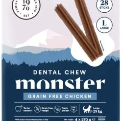 Monster Dog Dental Chew GF Hammashoitoherkku Kana, L, 28 Kpl