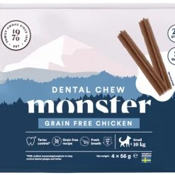 Monster Dog Dental Chew GF Hammashoitoherkku Kana, S, 28 Kpl