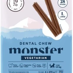 Monster Dog Dental Chew Vegan Hammashoitoherkku, L, 28 Kpl