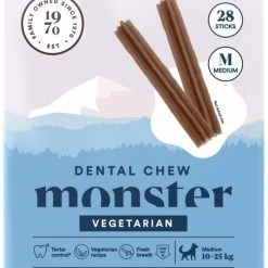 Monster Dog Dental Chew Vegan Hammashoitoherkku, M, 28 Kpl