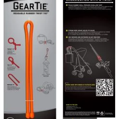Nite Ize Gear Tie 12-Bright Orange 2-pack