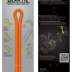 Nite Ize Gear Tie 18-Bright Orange 2-pack