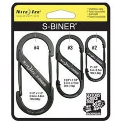 Nite Ize S-Biner 3-Pack Black