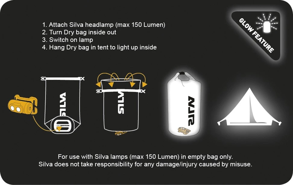 Silva Dry Bag Läpinäkyvä TPU-V 12L 4 Silva Dry Bag Läpinäkyvä TPU-V 12L - Image 4