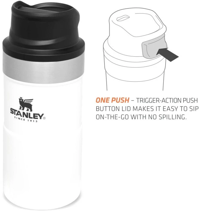 Stanley The Trigger-Action Travel Mug 0,25 L Termosmuki, Valkoinen 3 Stanley The Trigger-Action Travel Mug 0,25 L Termosmuki, Valkoinen - Image 3