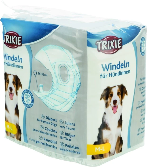 Trixie Narttukoiran Vaipat, M-L 36-52 Cm, 12kpl 1 Trixie Narttukoiran Vaipat, M-L 36-52 Cm, 12kpl