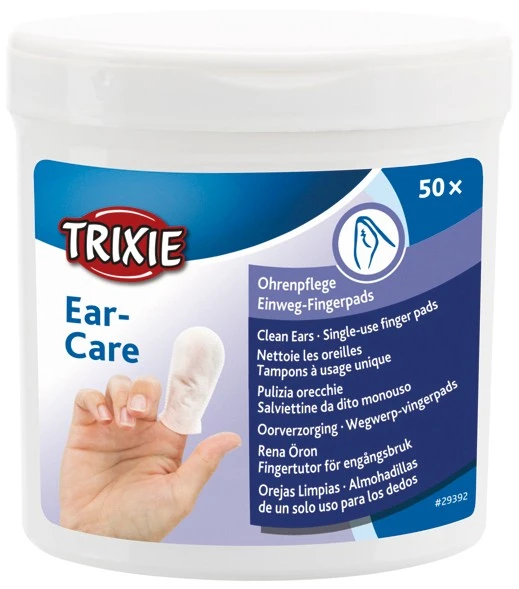 Trixie Fingerpads Aloe Vera Korvanhoitoon, 50 Kpl 1 Trixie Fingerpads Aloe Vera Korvanhoitoon, 50 Kpl