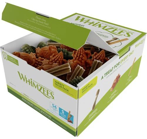 Whimzees Variety S Hammashoitoherkut Säästöpakkaus, 56 Kpl 2 Whimzees Variety S Hammashoitoherkut Säästöpakkaus, 56 Kpl - Image 2